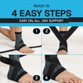 thumbnail image 6 of BN-LINK Ankle Brace, Ankle Compression Sleeve With Adjustable Wrap, Ankle Support for Sprained Ankle, Plantar Fasciitis Relief Brace, for Sports, XL, Blue, 6 of 8