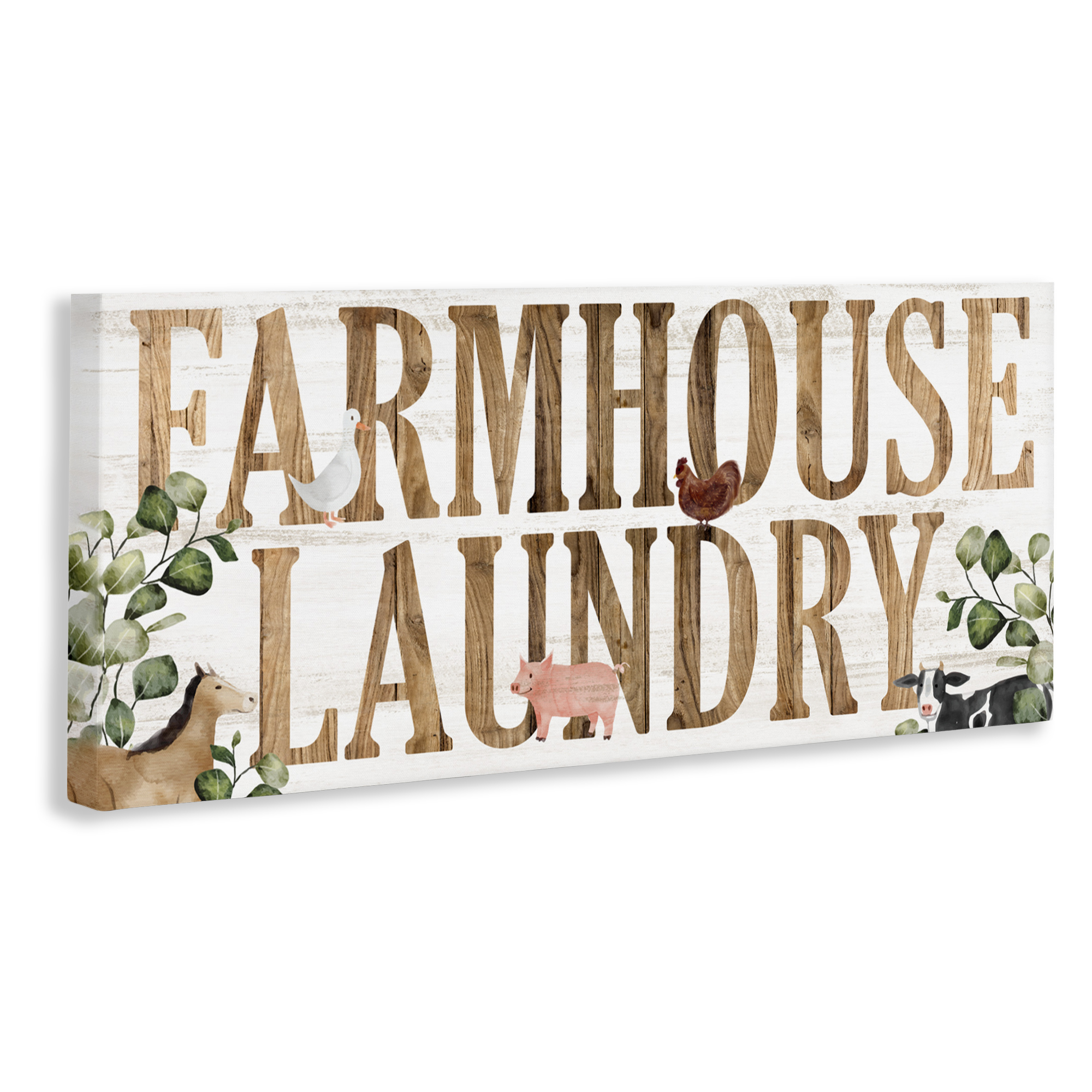 Rustic Farmhouse Laundry Canvas Wall Art, design by Kim Allen
