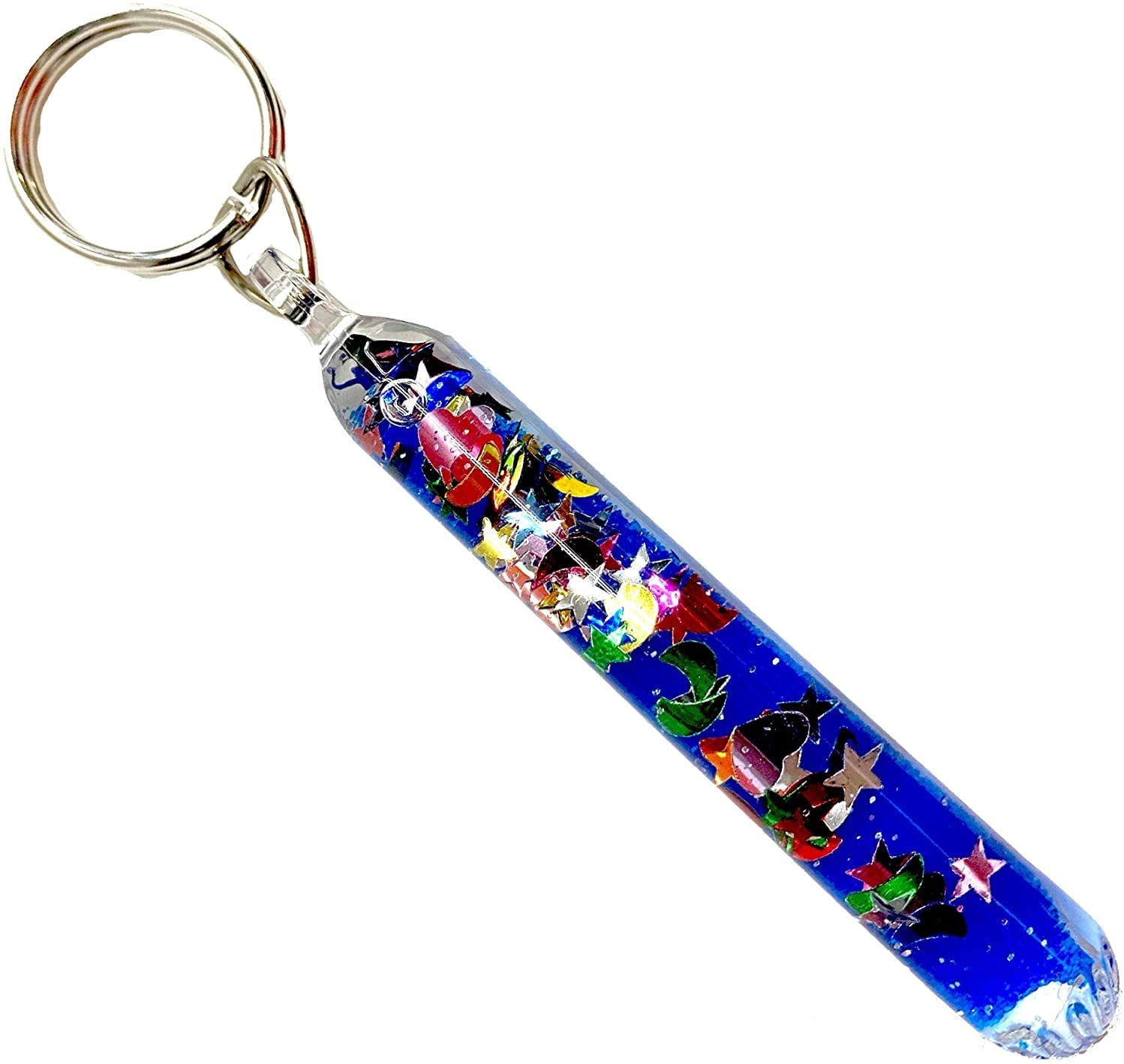 Glitter Wand Key Chain Key Ring Randomly Selected Color Key Tags 4 Pack