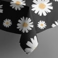 thumbnail image 5 of Black Daisy Flower Golden Centers Pattern Square Tablecloth,Waterproof Square Table Cover,Wipeable Spillproof Washable Table Cover for Home Kitchen Party Decor 42"X42"(107x107cm), 5 of 6