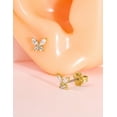 thumbnail image 6 of Limerencia Butterfly Zirconia Earrings, Hypoallergenic Titanium Women's Earrings, 6 of 6
