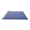thumbnail image 2 of Ahgly Company Machine Washable Indoor Square Abstract Blue Contemporary Area Rugs, 6' Square, 2 of 4