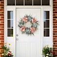 thumbnail image 4 of Spring Summer Wreath for Front Door Outside, 18" Artificial Hydrangea Flower Wreath ,Farmhouse Door Wreath for Front Door Clearance,Unique Welcome Wreath Indoor Outdoor Wedding Décor, 4 of 7