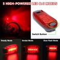 thumbnail image 3 of 2 Pack LED Bike Tail Lights  Bicycle Rear Cycling Safety Lights - Clip On  Strobe  Warning  Flashing  Blinking  Reflective Light Accessories, 3 of 9