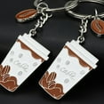thumbnail image 3 of 2pcs Creative Coffee Cup Key Chains Exquisite Hanging Pendant Key Ring, 3 of 8
