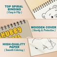 thumbnail image 2 of Netecom Chubby Animal Coloring Book Spiral Bound for Adults, Wooden Cover, 30 Adorable Coloring Pages of Chunky Creatures for Stress Relief and Relaxation, 2 of 6