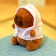 thumbnail image 2 of Lindo juguete de peluche de capibara de tamaño pequeño con alas Sudadera con capucha simulación muñeco de capibara juguete esponjoso regalos de cumpleaños, 2 of 5