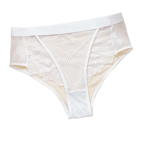 Jalioing Women's Lace Underwear Breathable High Cut Briefs Panties Soft Comfortable Underpants for Women S-XL