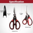 thumbnail image 2 of 3-Pack Kitchen Scissors Set – Heavy Duty Stainless Steel Shears for Cutting Meat, Poultry, Fish, and Vegetables – Multipurpose Cooking Scissors, Dishwasher Safe, 2 of 4