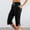 Black, variant on Olyvenn Capris for Women 2025 Summer Casual Loose Comfy Workout Crop Pants Drawstring Waist Athletic Capri Pants with Pockets Army Green XXL