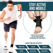 Luxtrada Ankle Brace Support Plantar Fasciitis Lace Up Stabilizer Sprain Wrap Pain Relief Adjustable Wrap - Fits Either Left and Right Foot (Size S)