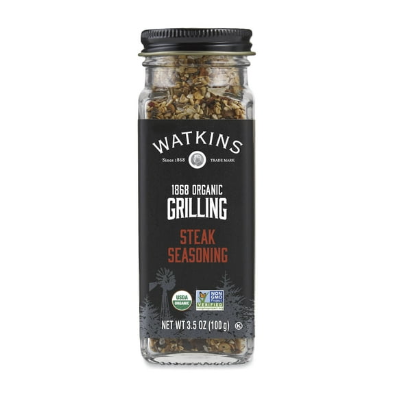 (Pack of 3), Watkins 1868 Organic Grilling Steak Seasoning, 3.5 oz
