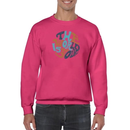 The World Is Yours Groovy Style Sweatshirt Men -Image by Shutterstock Male Small