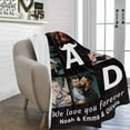 thumbnail image 6 of Custom Blankets with Photos, Personalized Picture Throw Blanket, Music Song Style Wedding Anniversary Birthday Customized Gifts for Couples Boyfriend Girlfriend Sister, 6 of 6
