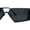 All Black, variant on Womens Rimless Upside Down Half Frame Narrow Rectangular Metal Rim Sunglasses Black Light Black