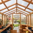thumbnail image 5 of Outdoor Living Today Western Red Cedar 8’ x 3’ x 4’ A-Frame Greenhouse, heat-activated roof vent, 5 of 9