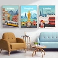 thumbnail image 5 of Pósteres de ciudades turísticas de fama mundial, impresiones de Londres, Nueva York, arte de pared de viaje, pintura en lienzo, imagen para decoración del hogar y la sala de estar, 5 of 5