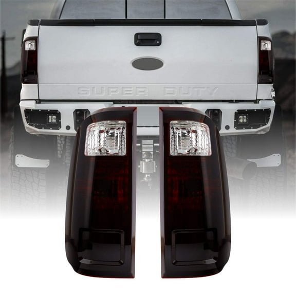 2008-2016 Ford F250 F350 Super Duty Truck Red Smoke Tail Lights