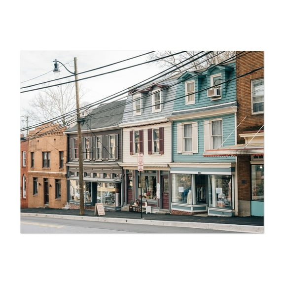 Main Street, Ellicott City 01 - Ellicott City Maryland Photography Unframed Wall Art Print 5 x 7 inches