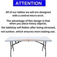 6ft Folding Table 71 inch Plastic Fold in Half w/Handle Heavy Duty