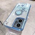 thumbnail image 2 of Kadem For Motorola Moto G45 5g/g34 5g Phone Cover Rhinestone Flower Tpu Kickstand Case, 2 of 5