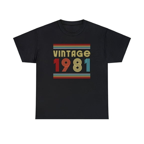 Vintage 1981 TShirt Men Limited Edition BDay 1981 Birthday Shirts for Men Plus Size Big and Tall