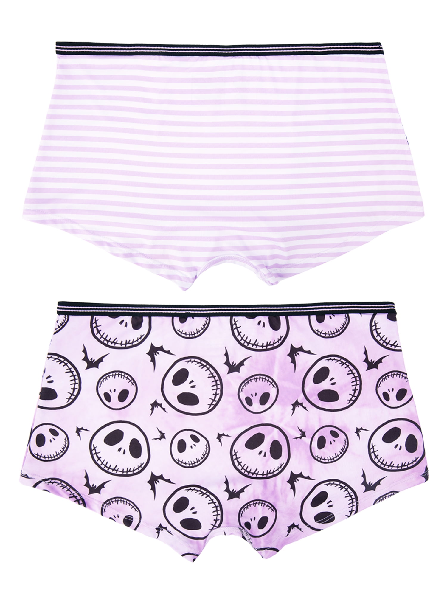 Disney's Nightmare before Christmas Woman's and Juniors Boyshort Underwear, 2-Pack, Size S-XL