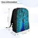 thumbnail image 4 of Balery Beautiful Blue Peacock Mochila - Mochila Estilosa y Duradera para Laptop de 15 Pulgadas con Tela Oxford Impermeable, 4 of 8