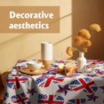 thumbnail image 5 of 4th of July Tablecloth Square Thanksgiving Table Cloth Washable Table Cover Patriotic Stars Tablecloth American Flag Table Cover Stainproof for Party Kitchen Decoration 52x52 Inch, 5 of 6