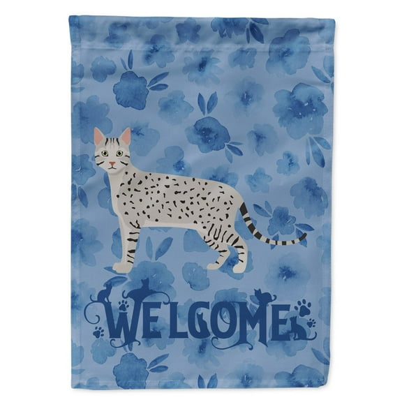 Carolines Treasures CK4880CHF Egyptian Mau Cat Welcome Flag Canvas House Size Large multicolor