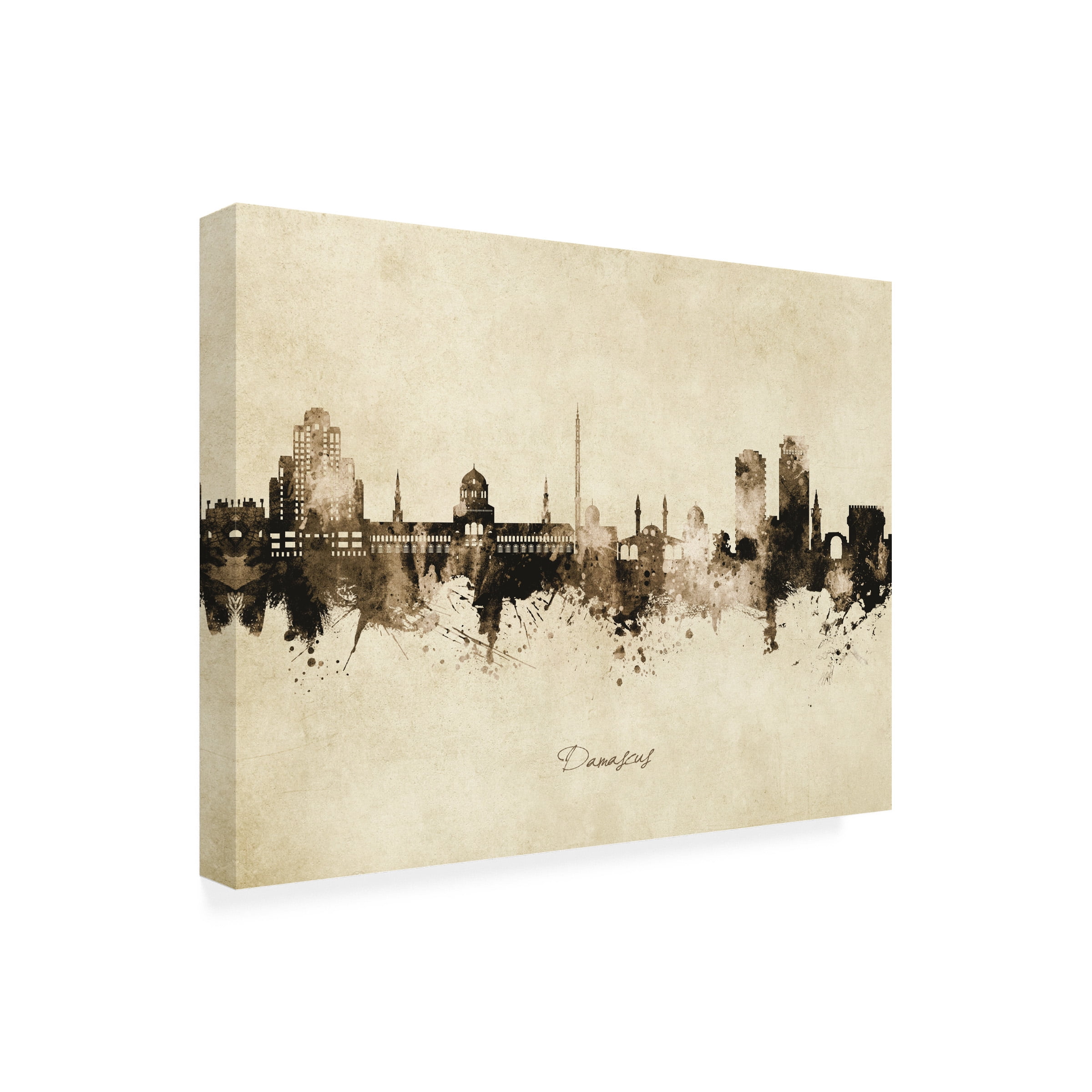 Michael Tompsett 'Damascus Syria Skyline Vintage' Canvas Art