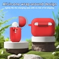 thumbnail image 4 of GALAPROX Compatible with AirPods Pro 3 Case with Keychain/Hand Strap, Pro 3rd Generation[2025] Silicone Protective Shockproof Headphone Cover Support Wireless Charging-Red, 4 of 6