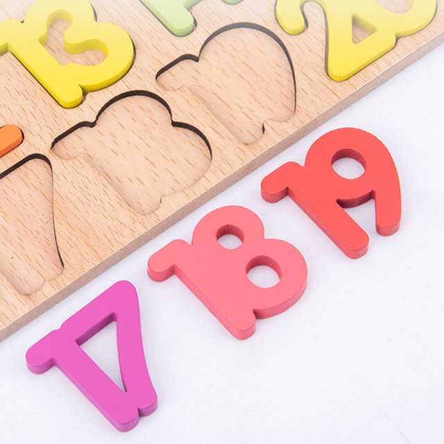 Rompecabezas digital Juguetes de madera Niño Número Juego Rompecabezas Tablero educativo (1) Ehuebsd libre de BPA