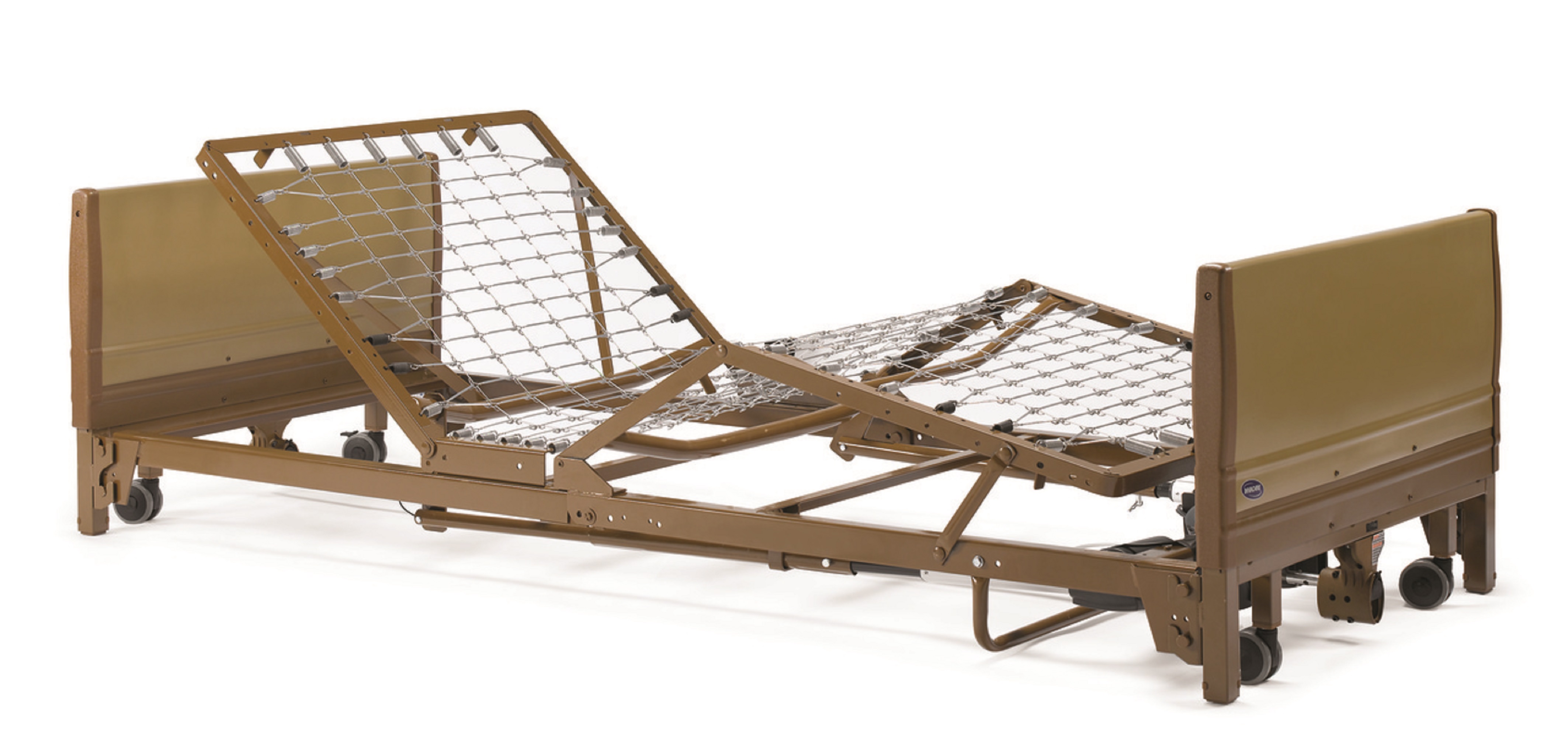 Invacare - Full-Electric Low Homecare Bed with Foam Mattress and Full-length Rails