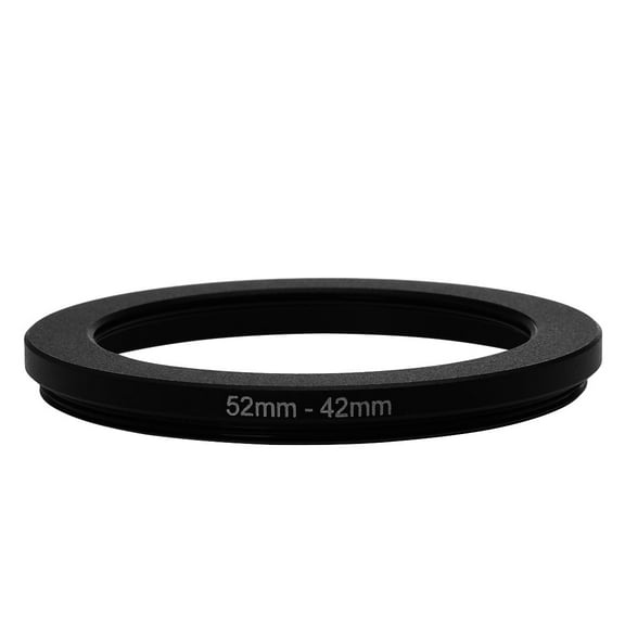 52mm to 42mm Black Aluminum Step Down Filter Ring Adapter for Camera