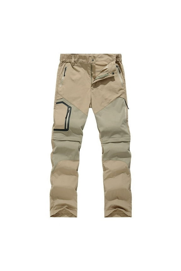 Men's Hiking Pants Outdoor Quick-Dry Lightweight Waterproof Fishing Mountain Pants Tactical Pants Climbing Camping Work Pants Convertible Zip Off Cargo Pants Trousers with Zipper Pocket
