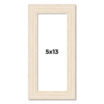 5x13 In Frame White Real Wood Picture Frame Width 1.5 inches | Interior Frame Depth 0.5 inches |
