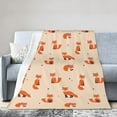 thumbnail image 6 of Fox Soft Blanket All Season Fuzzy Throw Warm Lightweight Blanket Fleece Throws Flannel Blankets for Bed Sofa Couch Travel Home Living Room Decor 50"X60", 6 of 6