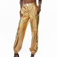 thumbnail image 3 of Baberdicy Leather Pants Women's Casual Sports Street Hip Hop Party Shiny Magic Trousers Women's Pants Pants-Ayellow, 3 of 7