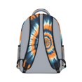 thumbnail image 3 of Orange and Blue Tie Dye Pattern Backpack for School, Cute School Bag with Adjustable Shoulder Straps and Padded Back, 15.3"x11"x6.7", 3 of 5