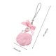 thumbnail image 3 of Cute Ribbon Bowknot Keyring with Furry Ball Pendant Stylish Phone Starp Chain Hangings Decoration for Purses and Mobiles, 3 of 4