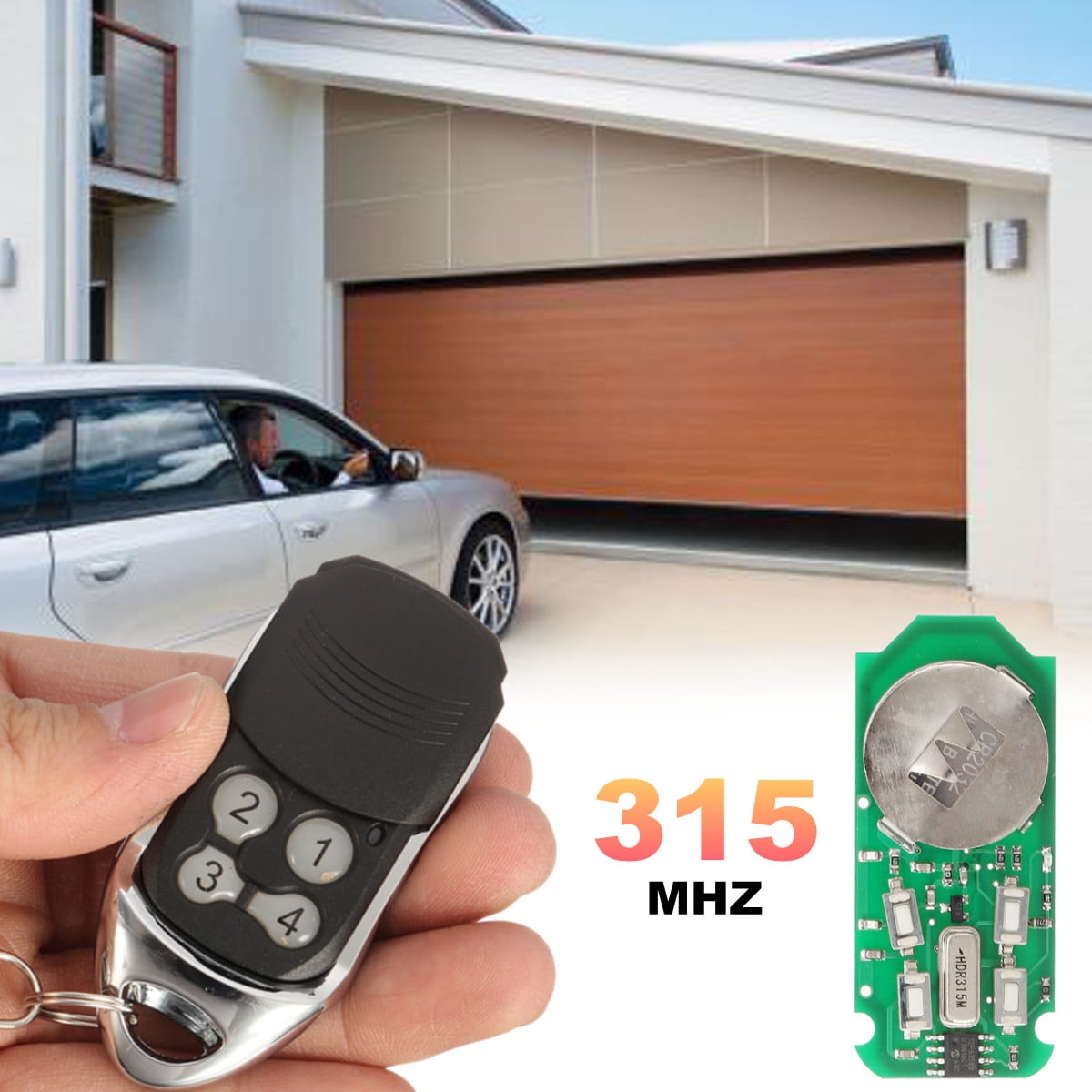 4 Channel Button Car Garage Door Remote Control Opener Transmitter Key Chain Style For Liftmaster Chamberlain Sears 139 18191 315mhz