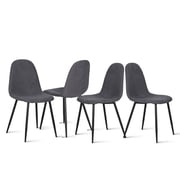Homy Casa Dining Chairs Set of 4, Modern Upholstered Side Chair for Home Kitchen, Grey