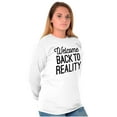 thumbnail image 3 of Welcome Back Reality Attitude Gym Plus Size Long Sleeve Graphic Tee Shirt Brisco Brands 2X, 3 of 5
