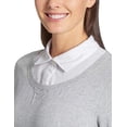 thumbnail image 4 of TOMMY HILFIGER  Womens Layered Long Sleeve Shirt L/Gray/White, 4 of 4