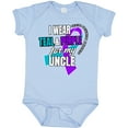 thumbnail image 3 of Inktastic Suicide Prevention I Wear Teal and Purple for My Uncle Boys or Girls Baby Bodysuit, 3 of 5