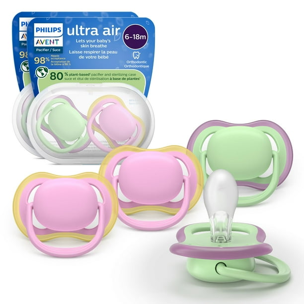 Chupete AVENT Ultra Air SCF087/25 6-18 Meses Paquete de 4