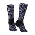 thumbnail image 5 of Uemuo Love Butterflies Pattern Women's Crew Socks, Soft Durable Breathable Moisture-Wicking with Odor Control Cotton socks, 5 of 9