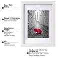 thumbnail image 4 of Besly 11x14 Picture Frames White Matted 8x10 Wooden Picture Frame Poster Frame for Wall Hanging and Home Decoration-White, 4 of 7