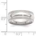 thumbnail image 3 of 14K White Gold 8mm Double Milgrain Comfort Fit Band Ring Size 8.5, 3 of 7